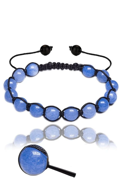 Sertifikalı Makrome Angelit Taşı Bileklik (8 Mm) Melek Taşı ürün görseli 1