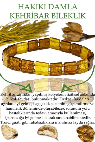 Üretici Sertifikalı Sarı Şeffaf Doğal Damla Kehribar Rolex Bileklik ürün görseli 1