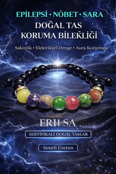 Sertifikalı Doğal Taş Epilepsi Denge Koruma Bilekliği - Yeşim Çeroit Jasper Yeşim Gül Kuvars Kalsit ürün görseli 1