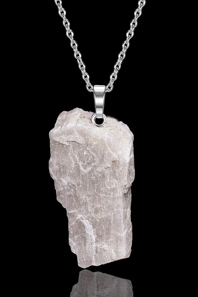 Üretici Sertifikalı Ham Işlenmemiş Kristal Kuvars Taşı Kolye ürün görseli 1