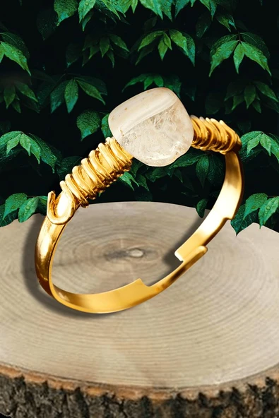 Sertifikalı Kırık Taşlı Gold Model Gri Akik Taşı Yüzük - Ayarlamalı ürün görseli 1