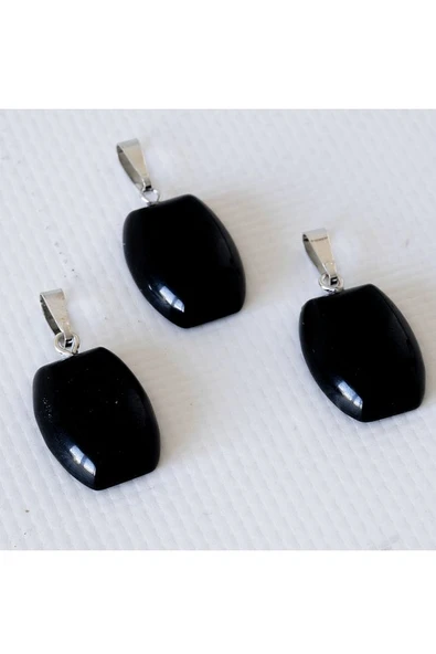 Sertifikalı Oval Model Gerçek Oniks Taşı Kolye - Resim 2