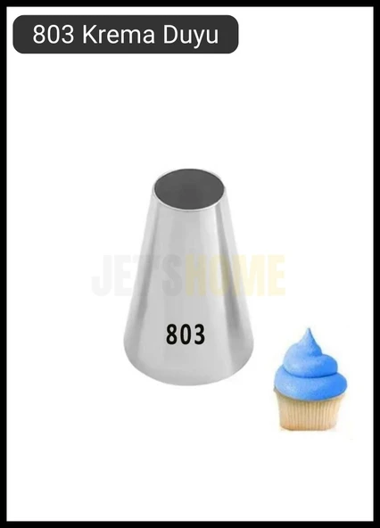 803 Yuvarlak Desen Krema Duyu Büyük Boy Pasta Duyu Paslanmaz Çelik Krema Torbası Ucu 2.4x0.9x4.5 cm ürün görseli 1