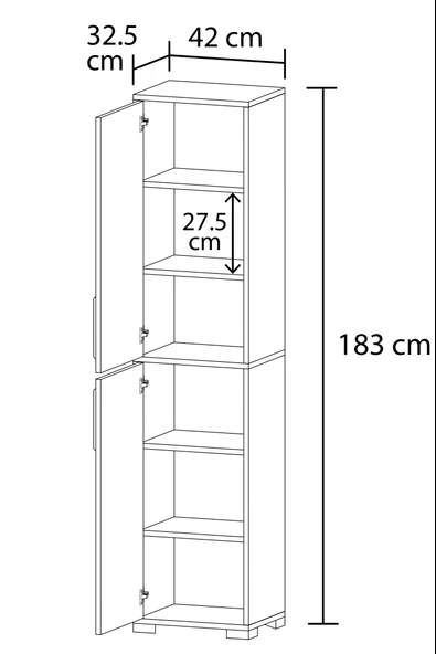 Lizbon No.1 Banyo Dolabı - Resim 3