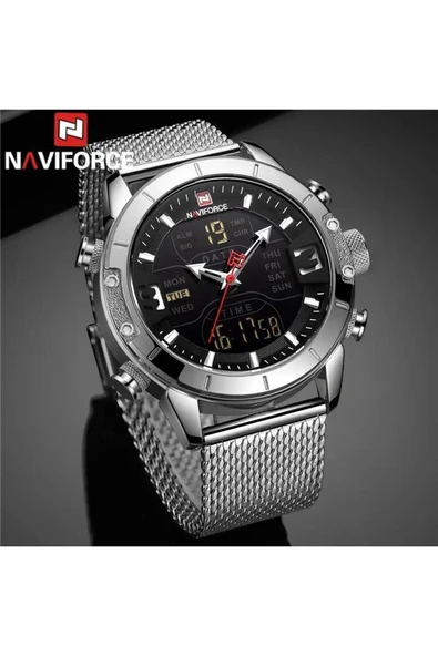 Naviforce Nf 9153 Analog Dijital Hasır Kordon Erkek Kol Saati ürün görseli 1