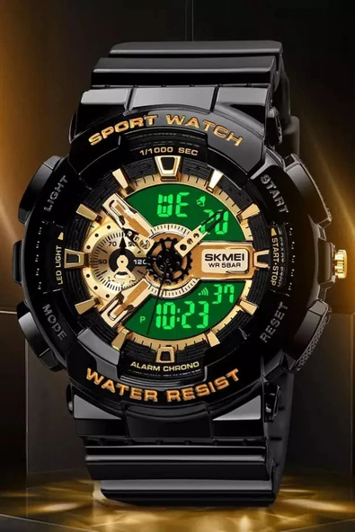 Erkek Kol Saati Dijital Analog Moda Trend Şık Saat ürün görseli 1