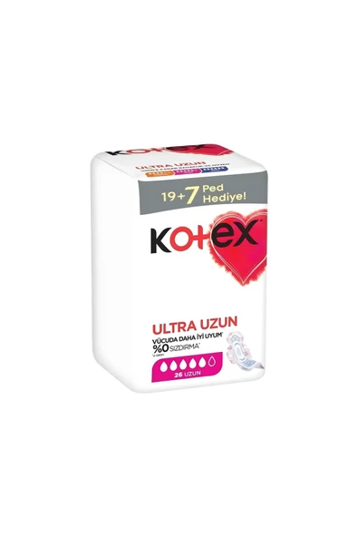 Kotex Ped Ultra Dev Ekonomik Uzun 26'lı x2 ürün görseli 1