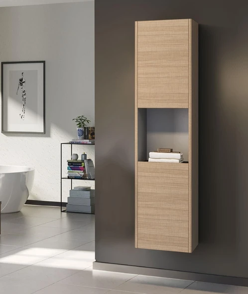 Orka Düden 40 cm MDF Meşe Banyo Boy Dolabı ürün görseli 1