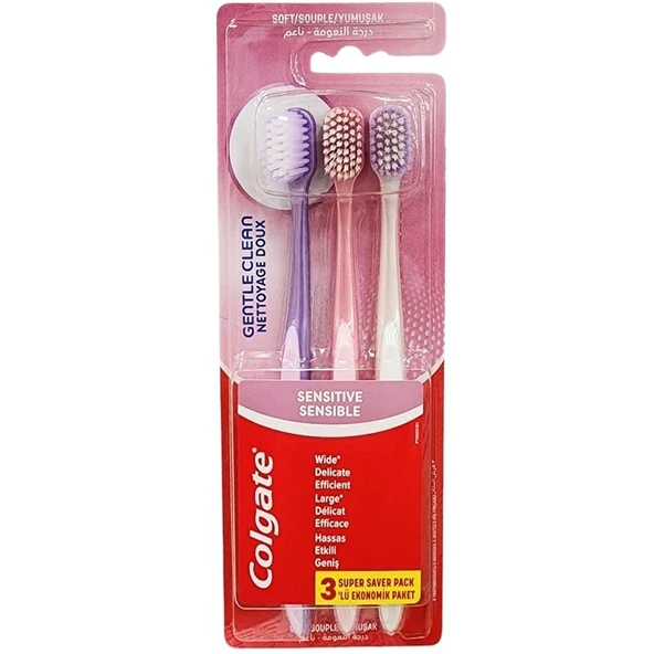 Colgate Gentle Clean 2+1 Diş Fırçası Hassas Yumuşak ürün görseli 1