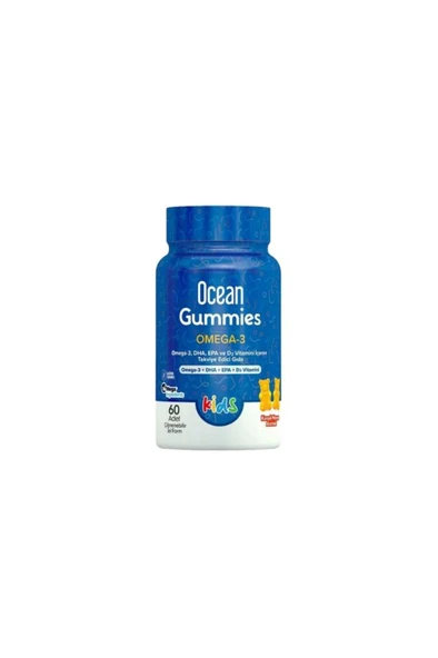 Ocean Kids Gummies Omega 3 60 Adet Çiğnenebilir Jel Form ürün görseli 1
