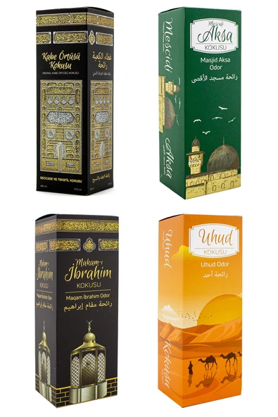 Kabe Örtüsü Kokusu Mescidi Aksa Kokusu Makamı İbrahim Kokusu ve Uhud kokusu Sprey 400 Ml. ürün görseli 1