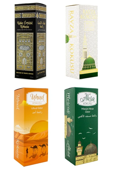 Kabe Örtüsü Kokusu Medine Ravza Kokusu Uhud Kokusu Ve Mescidi Aksa Kokusu Sprey 400 Ml. ürün görseli 1