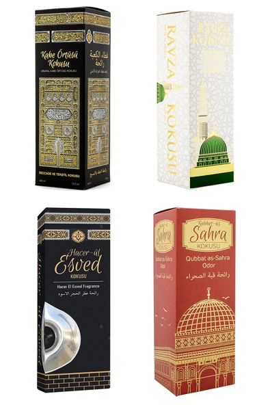 Kabe Örtüsü Kokusu Medine Ravza Kokusu Hacerül Esved Kokusu Ve Kubbetül Sahra Kokusu Sprey 400 Ml. ürün görseli 1