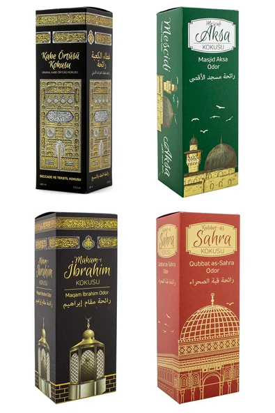 Kabe Örtüsü Kokusu Mescidi Aksa Kokusu Makamı İbrahim Kokusu ve Kubbetül Sahra kokusu Sprey 400 Ml. ürün görseli 1