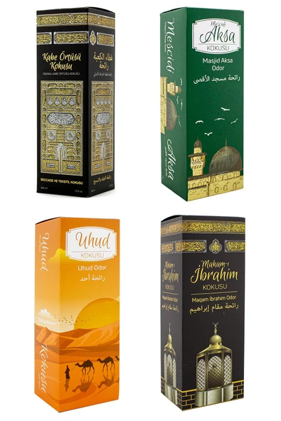 Kabe Örtüsü Kokusu Mescidi Aksa Kokusu Uhud Kokusu ve Makamı İbrahim kokusu Sprey 400 Ml. ürün görseli 1
