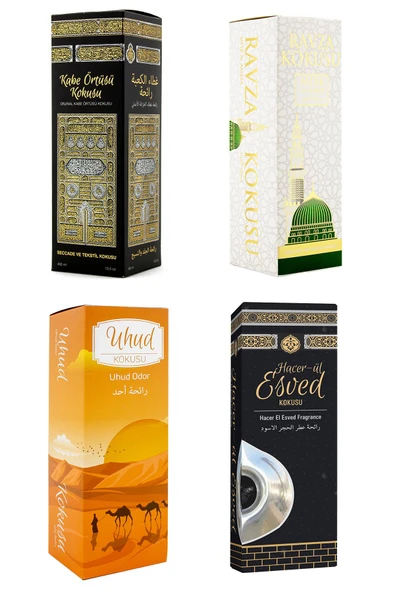 Kabe Örtüsü Kokusu Medine Ravza Kokusu Uhud Kokusu Ve Hacerül Esved Kokusu Sprey 400 Ml. ürün görseli 1
