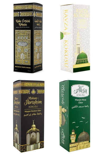 Kabe Örtüsü Kokusu Medine Ravza Kokusu Makamı İbrahim Kokusu Ve Mescidi Aksa Kokusu Sprey 400 Ml. ürün görseli 1