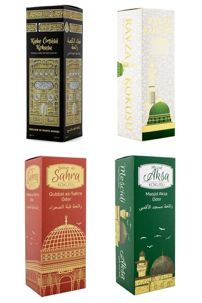 Kabe Örtüsü Kokusu Medine Ravza Kokusu Kubbetül Sahra Kokusu Ve Mescidi Aksa Kokusu Sprey 400 Ml. ürün görseli 1