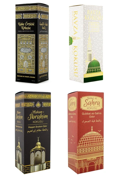 Kabe Örtüsü Kokusu Medine Ravza Kokusu Makamı İbrahim Kokusu Ve Kubbetül Sahra Kokusu Sprey 400 Ml. ürün görseli 1