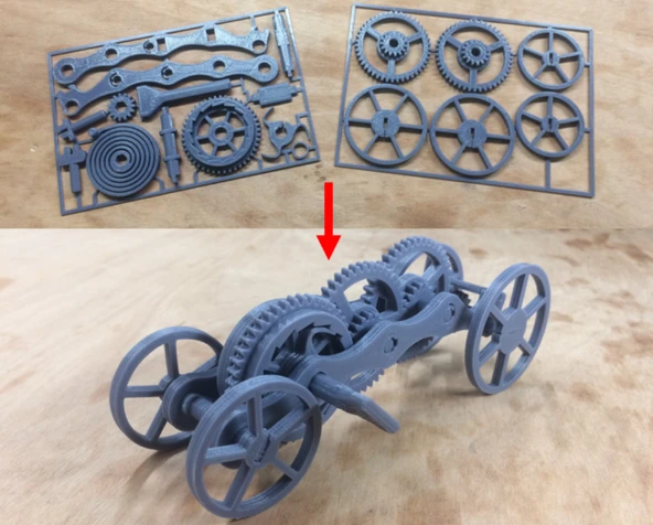 3d Kurmalı Araba Plastik Puzzle Yapboz Montessori ürün görseli 1