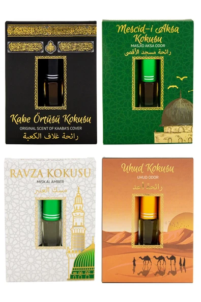 Kabe Örtüsü Kokusu Mescidi Aksa kokusu Medine Ravza Kokusu ve Uhud Kokusu Alkolsüz Esans 3ml ürün görseli 1