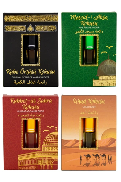 Kabe Örtüsü Kokusu Mescidi Aksa kokusu Kubbetül Sahra Kokusu ve Uhud Kokusu Alkolsüz Esans 3ml ürün görseli 1