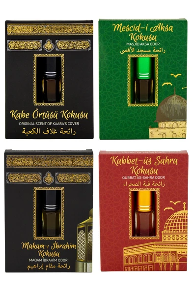Kabe Örtüsü Kokusu Mescidi Aksa kokusu Makamı İbrahim Kokusu ve Kubbetül Sahra Kokusu Alkolsüz Esans 3ml ürün görseli 1