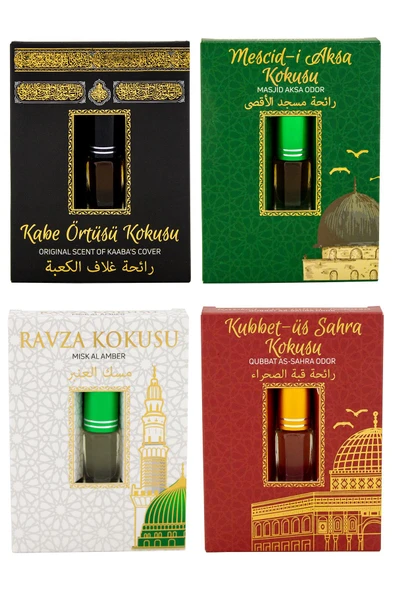 Kabe Örtüsü Kokusu Mescidi Aksa kokusu Medine Ravza Kokusu ve Kubbetül Sahra Kokusu Alkolsüz Esans 3ml ürün görseli 1