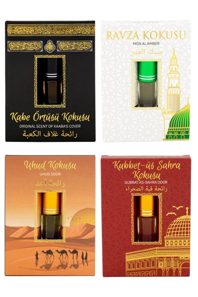 Kabe Örtüsü Kokusu Medine Ravza Kokusu Uhud Kokusu ve Kubbetül Sahra kokusu Alkolsüz Esans 3ml ürün görseli 1