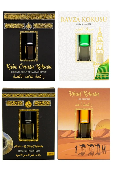 Kabe Örtüsü Kokusu Medine Ravza Kokusu Hacerül Esved Kokusu ve Uhud kokusu Alkolsüz Esans 3ml ürün görseli 1