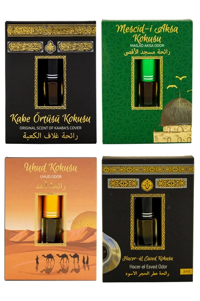 Kabe Örtüsü Kokusu Mescidi Aksa kokusu Uhud Kokusu Ve Hacerül Esved Kokusu Alkolsüz Esans 3ml ürün görseli 1