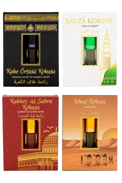 Kabe Örtüsü Kokusu Medine Ravza Kokusu Kubbetül Sahra Kokusu ve Uhud kokusu Alkolsüz Esans 3ml ürün görseli 1