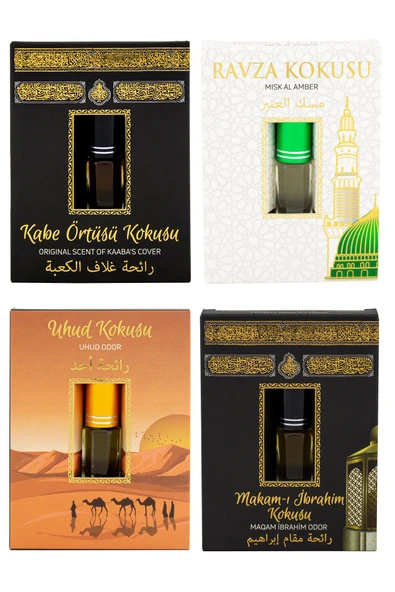 Kabe Örtüsü Kokusu Medine Ravza Kokusu Uhud Kokusu ve Makamı İbrahim kokusu Alkolsüz Esans 3ml ürün görseli 1