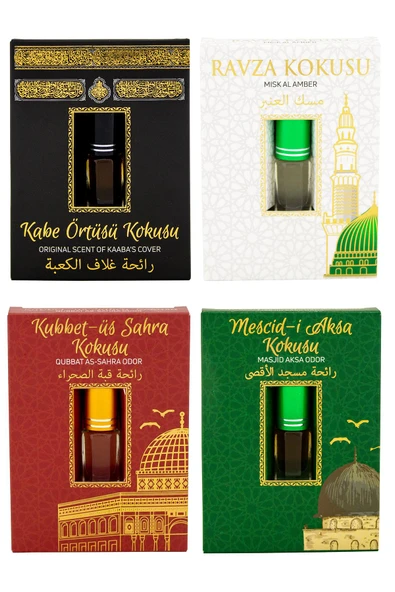 Kabe Örtüsü Kokusu Medine Ravza Kokusu Kubbetül Sahra Kokusu ve Mescidi Aksa kokusu Alkolsüz Esans 3ml ürün görseli 1