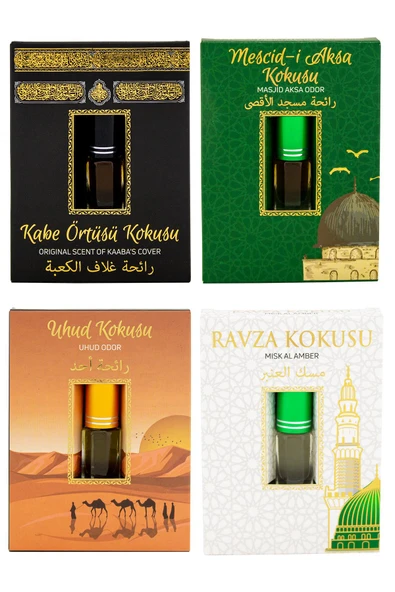 Kabe Örtüsü Kokusu Mescidi Aksa kokusu Uhud Kokusu Ve Medine Ravza Kokusu Alkolsüz Esans 3ml ürün görseli 1