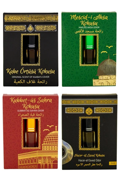 Kabe Örtüsü Kokusu Mescidi Aksa kokusu Kubbetül Sahra Kokusu ve Hacerül Esved Kokusu Alkolsüz Esans 3ml ürün görseli 1