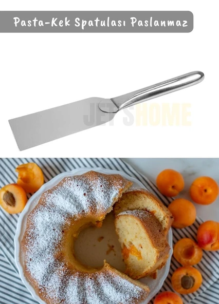 Pasta Spatulası Paslanmaz Kek Spatulası Krema Spatula No:2 Çelik 25 cm ürün görseli 1
