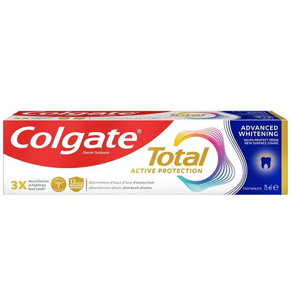 Colgate Total Gelişmiş Beyazlık Diş Macunu 75 ml ürün görseli 1