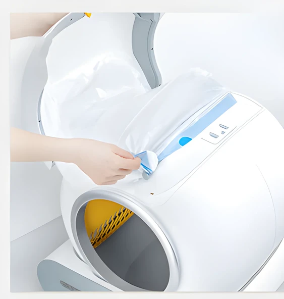 Yasomi SmartCat Cleaner Kedi Tuvaleti Uyumlu Büzgülü Çöp Poşeti 3lü Set(3x15 Adet, 50mm x 46mm) ürün görseli 1