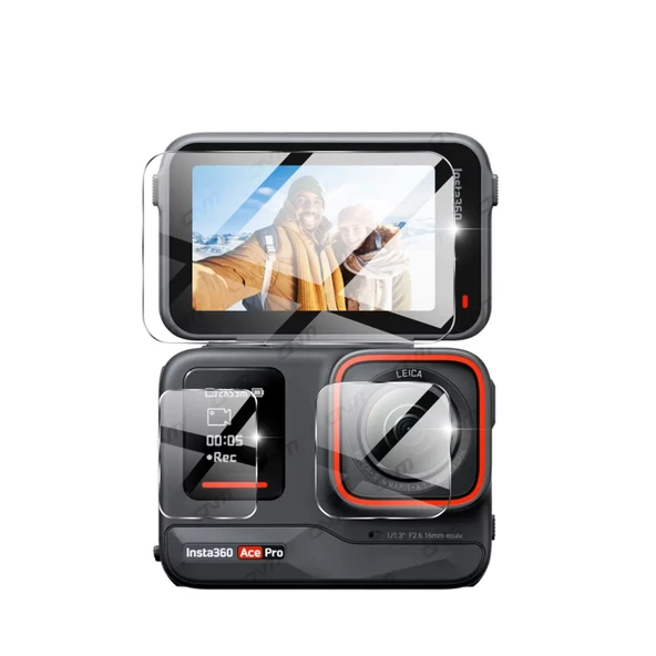 Insta360 Ace Pro/Ace Pro 2 Aksiyon Kamera Uyumlu Ekran koruyucu Nano Jelatin Seti ürün görseli 1