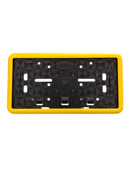 Çerçeveli Dikdörtgen  Plakalık Plaka Altlığı Sarı 32X17cm 1 Adet ürün görseli 1