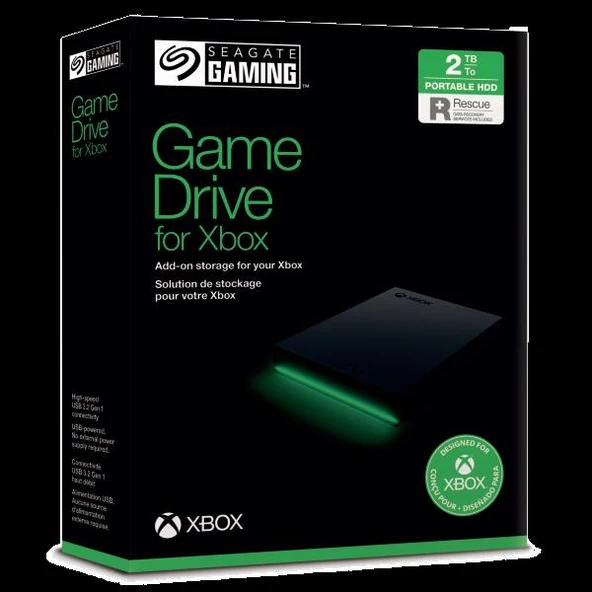 Seagate Game Drive XBOX Uyumlu 2TB HDD Harddisk Siyah-E - Resim 5