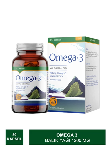 Dr. Thomson Omega 3 Balık Yağı 1200 mg 50 Kapsül ürün görseli 1
