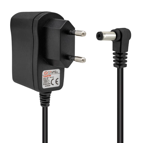 Ayt Powermaster Pm-16739 3 Volt 1 Amper 5.5x2.5 Mm Uçlu Priz Tipi Adaptör Şarj Aleti Cihazı ürün görseli 1