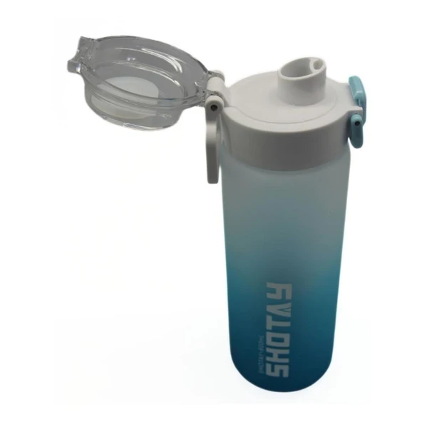 Shotay Soft Gradient Su Matarası PC Mavi 600Ml - Resim 2