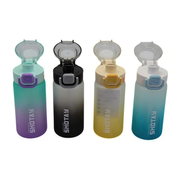 Shotay Soft Gradient Su Matarası PC Mavi 600Ml - Resim 5