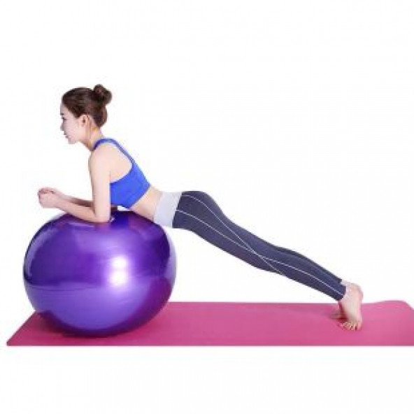 Pilates Topu 65 Cm Mor-Top Şişirme Pompası ürün görseli 1