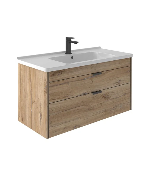 Orka Trio 65 cm MDF Çekmeceli Senza Asma Banyo Dolabı Alt Modül Lavabo ürün görseli 1