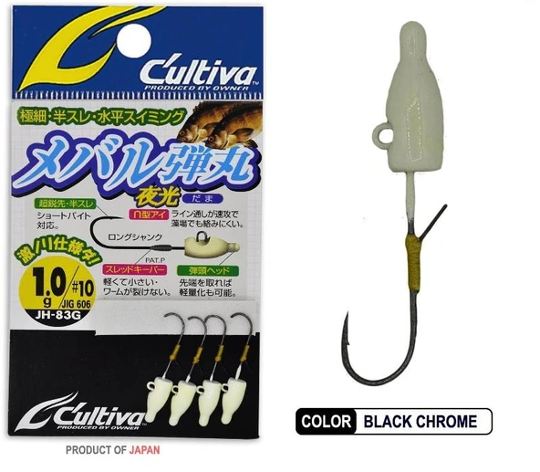 Cultiva 11606 Mebaru Dama Glow Lrf Jighead 4 Pcs ürün görseli 1