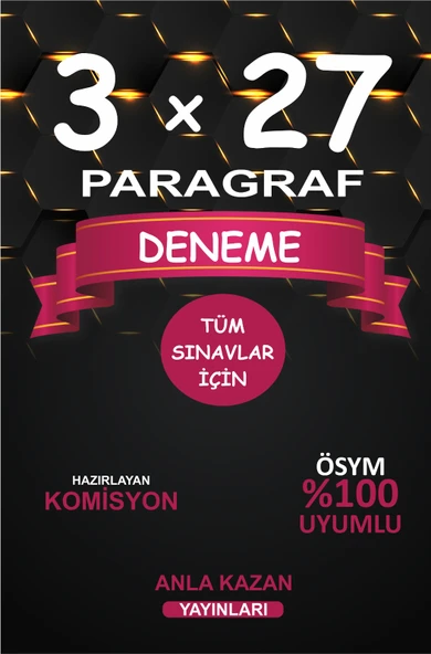 Anla Kazan Yayınları Tüm Sınavlar İçin 3x27 Paragraf Deneme Anla Kazan Yayınları ürün görseli 1